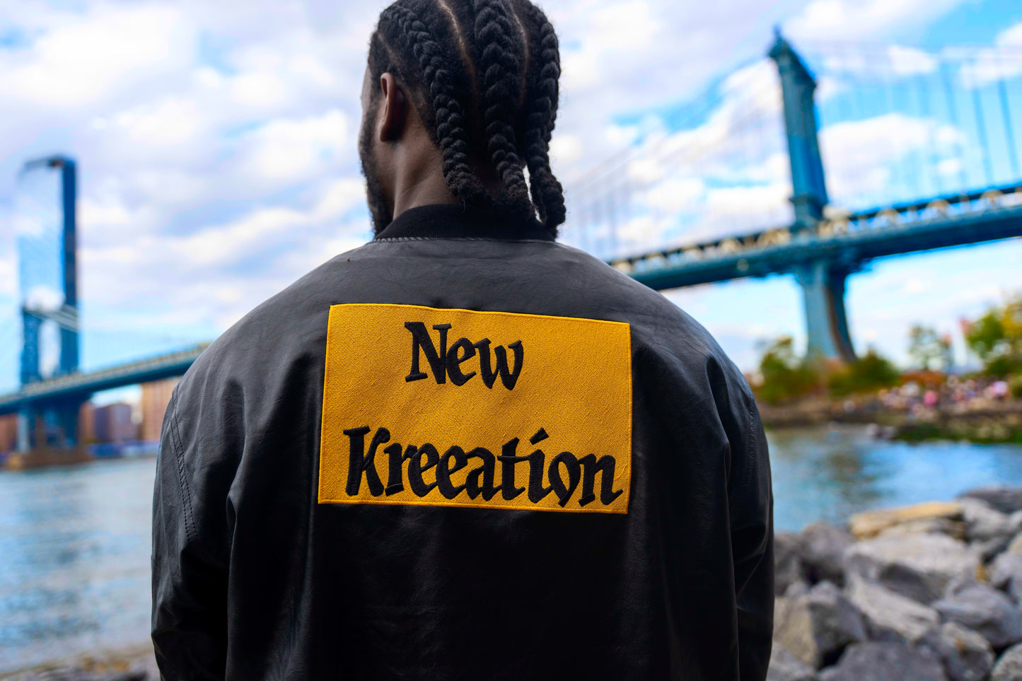 New Kreeation Leather Bomber Jacket