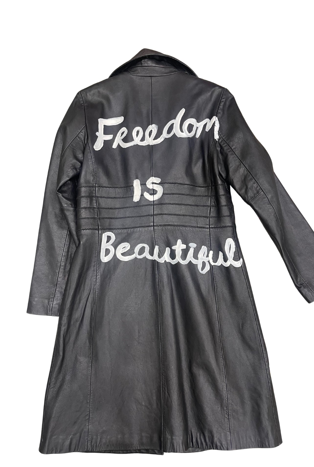 Freedom is beautiful leather trench