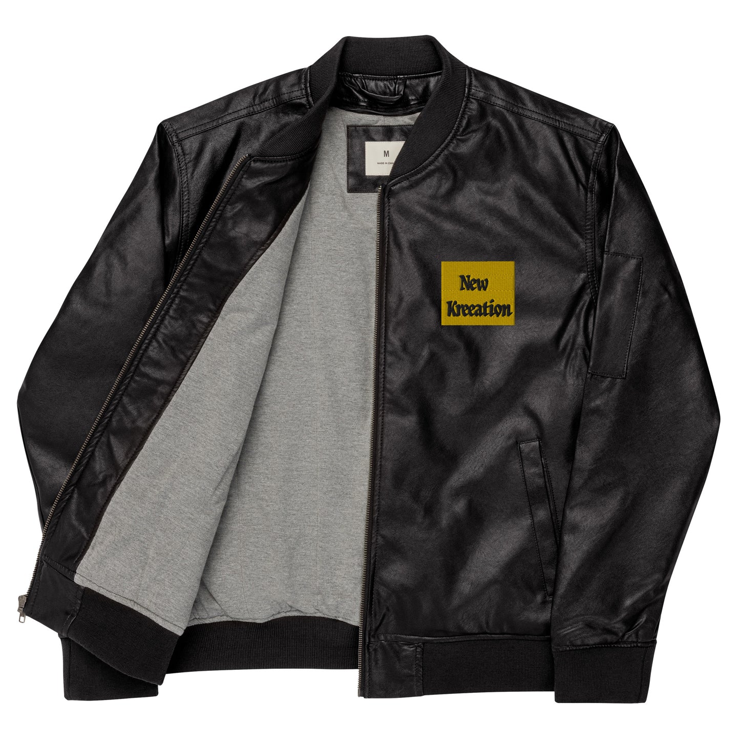 New Kreeation Leather Bomber Jacket